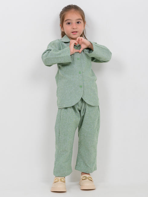 Classic Imported Khaddar Wear 2 Piece Set (Mint Green)