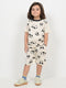 The Panda Party Cotton Short Set (Off-White)