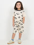 The Panda Party Cotton Short Set (Off-White)