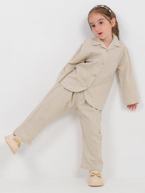 Classic Imported Khaddar Wear 2 Piece Set (Vanilla Beige)