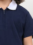 Classic Zip Polo Set (Navy)