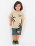 Oversized Tropical Days Cotton Short Set (Tropical Clay)