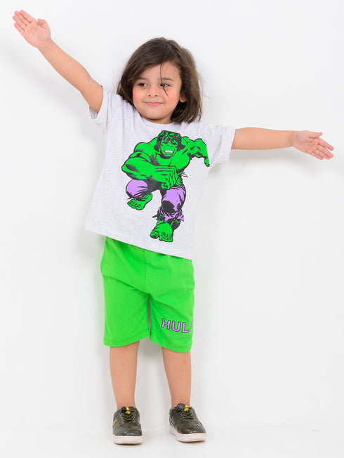 Oversized Hulk Hop Cotton Short Set (Hero Gray)