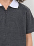 Classic Zip Polo Set (Charcoal Grey)