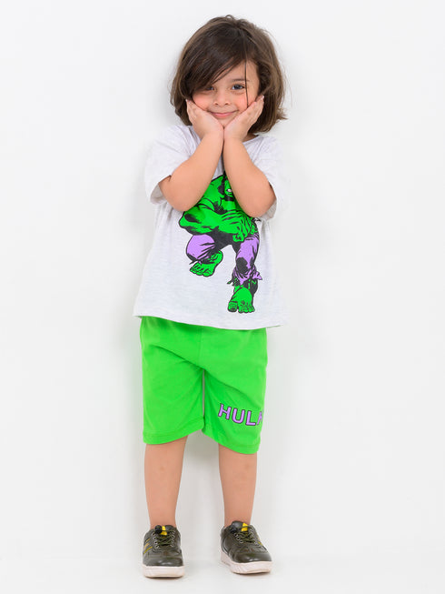 Oversized Hulk Hop Cotton Short Set (Hero Gray)