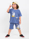 Oversized Cool Shark Cotton Short Set (Galactic Blue)