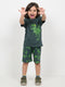 T-Rex Adventure Cotton Short Set (Dark Green)