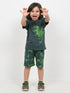 T-Rex Adventure Cotton Short Set (Dark Green)