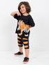 Oversized Tiger Tales Cotton Short Set (Black)