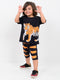Oversized Tiger Tales Cotton Short Set (Black)