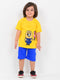 Oversized Minion Themed Cotton Short (Yellow-Navy)