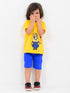 Oversized Minion Themed Cotton Short (Yellow-Navy)