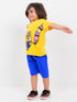 Oversized Minion Themed Cotton Short (Yellow-Navy)