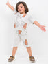 Oversized BunnyBear Dreams Cotton Short Set (Sketch Grey)