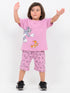 Oversized Tom & Jerry Cozy Chase Cotton Short Set (Mauve)