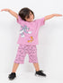 Oversized Tom & Jerry Cozy Chase Cotton Short Set (Mauve)
