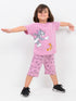 Oversized Tom & Jerry Cozy Chase Cotton Short Set (Mauve)