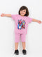 Oversized Chibi Champs Cotton Short Set (Mauve)