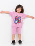 Oversized Chibi Champs Cotton Short Set (Mauve)