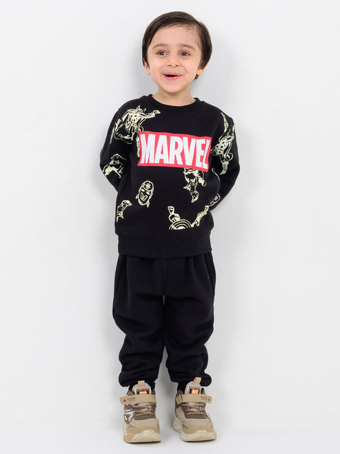 Marvel Heroes Themed Fleece Suit (Black)