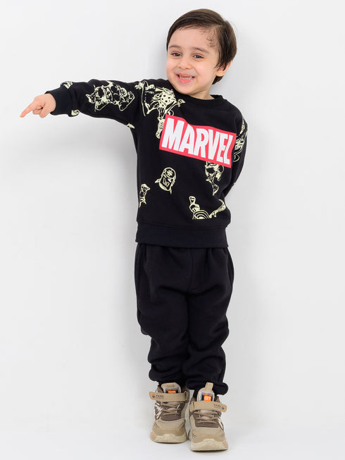 Marvel Heroes Themed Fleece Suit (Black)
