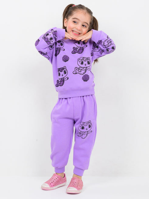 Seashell Snuggler Fleece Suit (Lilac)