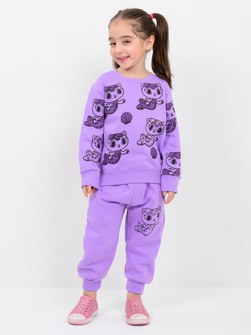 Seashell Snuggler Fleece Suit (Lilac)