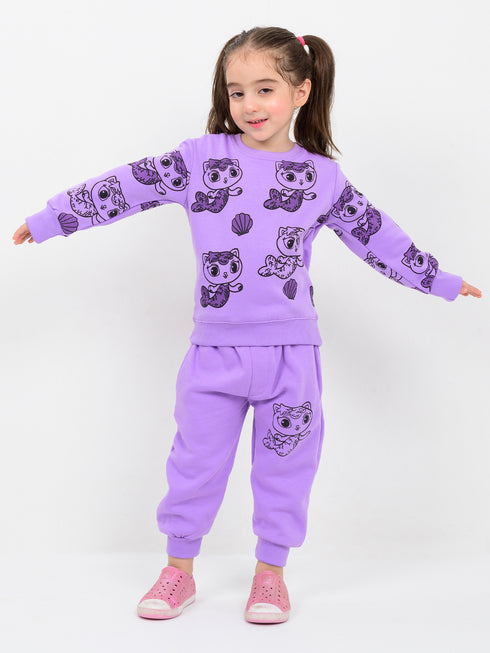 Seashell Snuggler Fleece Suit (Lilac)