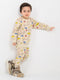 Jurassic Jammies Fleece Suit (Ivory)