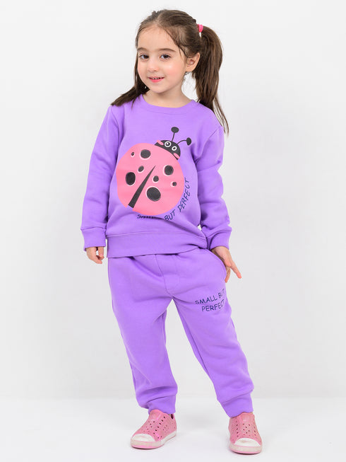 Little Buggy Themed Fleece Suit (Berry Bliss Purple)