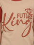 Future King Cotton Short Set (Beige & Brown)