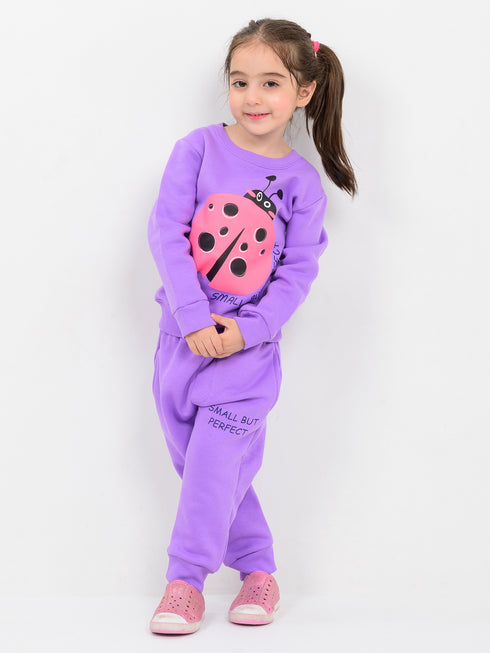 Little Buggy Themed Fleece Suit (Berry Bliss Purple)