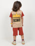 Future King Cotton Short Set (Beige & Brown)