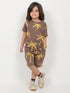 The Palm Breeze Cotton Short Set (Cocoa Brown)