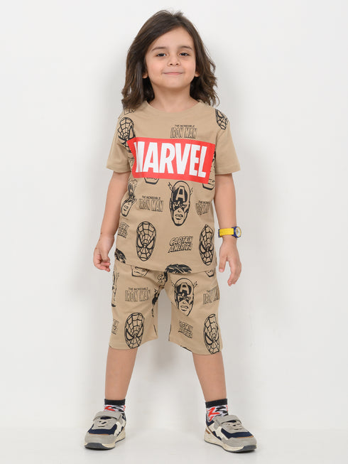 Marvel Multiverse Cotton Short Set (Beige)