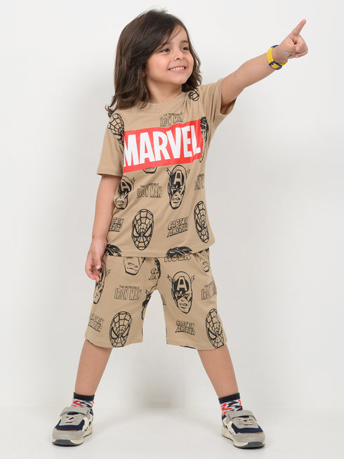 Marvel Multiverse Cotton Short Set (Beige)