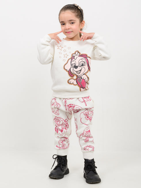 Skye's Air Patrol Fleece Suit (Off-White)