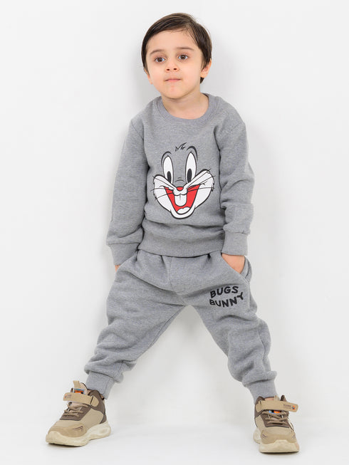 Bugs Bunny Themed Fleece Suit (Grey)