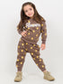 Sunny Bloom Fleece Suit (Brown)