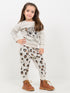 Lovely Little Leopard Fleece Suit (Cream)