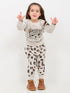 Lovely Little Leopard Fleece Suit (Cream)