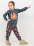 Happy Bloom Fleece Suit (Dark Grey)