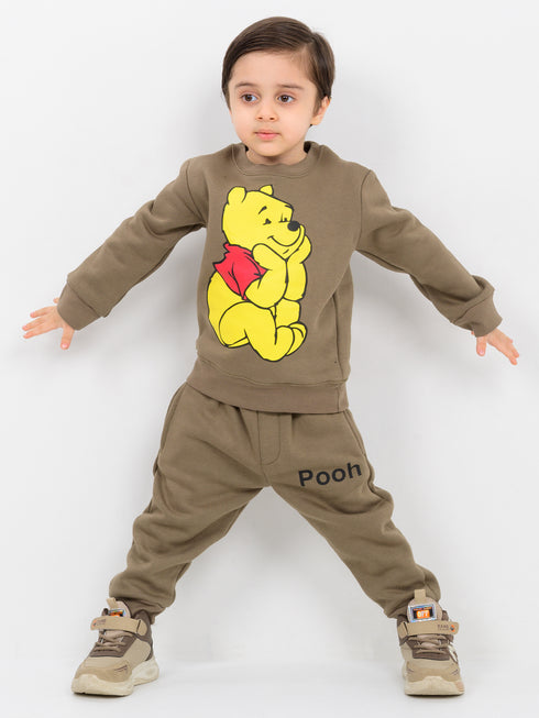Charming Pooh Bear Fleece Suit (Woodland Brown)