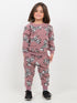 Zebra Themed Fleece Suit (Mauve)