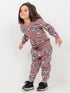 Zebra Themed Fleece Suit (Mauve)