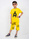Dark Knight Bold Cotton Short Set (Yellow)