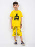 Dark Knight Bold Cotton Short Set (Yellow)