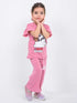 Frill Sleeves We Bare Bears Cotton Trouser Set (Pink)