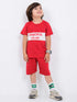 Powerful You Are Cotton Short Set (Red)