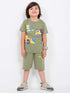 Truck Explorer Cotton Short Set (Olive Green)